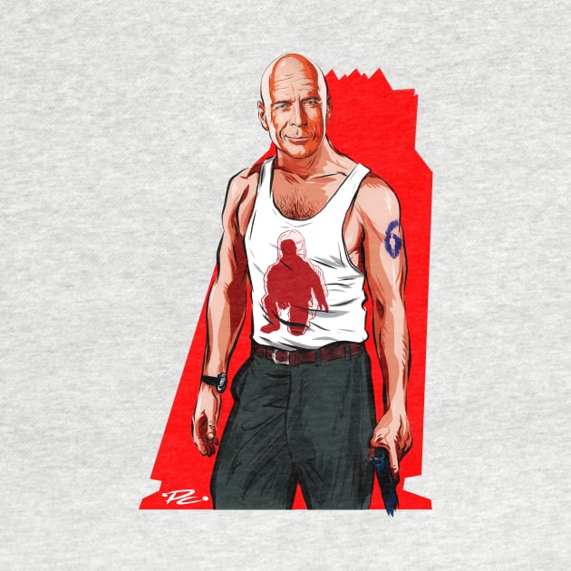 Bruce Willis - An illustration by Paul Cemmick by PLAYDIGITAL2020